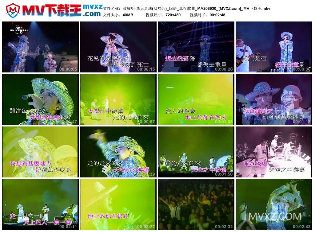 黄耀明-花天走地(演唱会)_国语_流行歌曲_MA208930